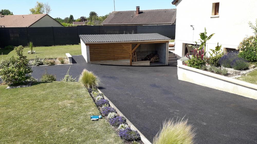 descente de garage en enrobé